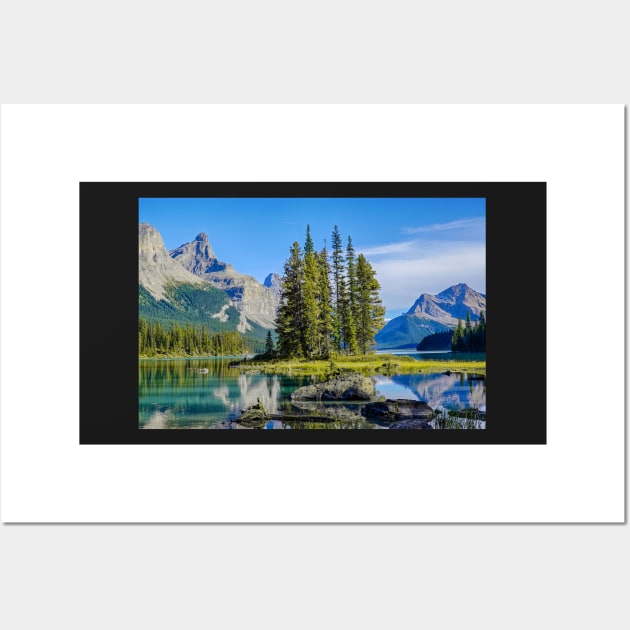 Maligne Lake Spirit Island Jasper National Park Alberta Canada Wall Art by WayneOxfordPh